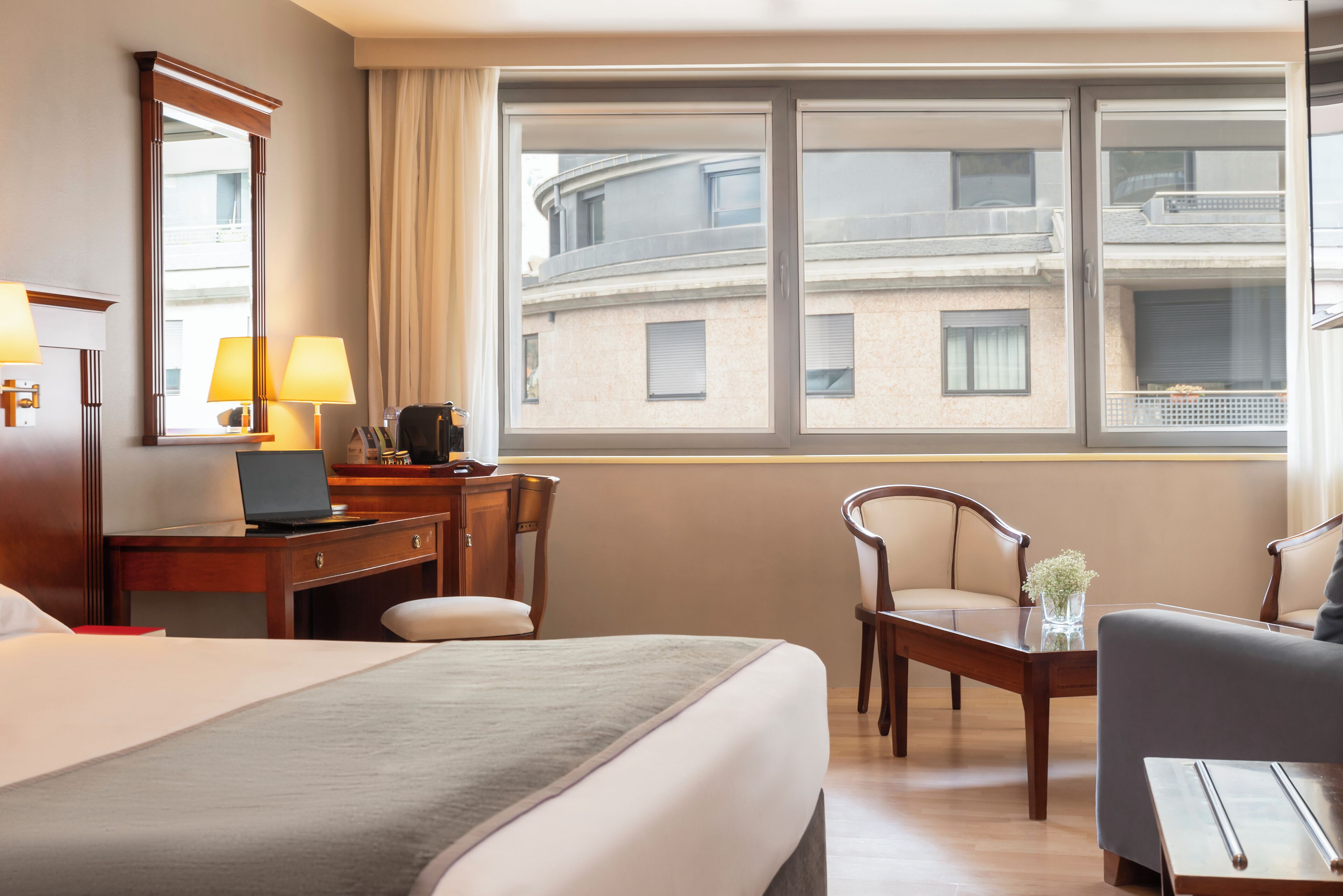 junior suite | premium bedding, in-room safe, desk, laptop workspace