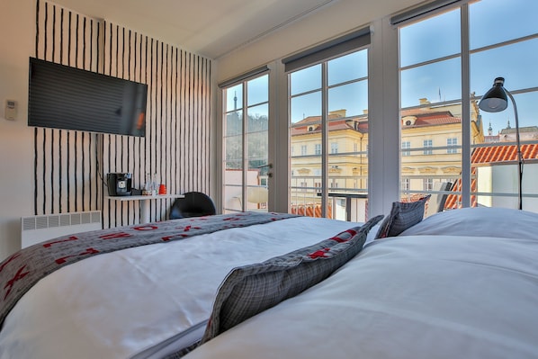 Small Double Room with Balcony | In-room safe, individually decorated, individually furnished