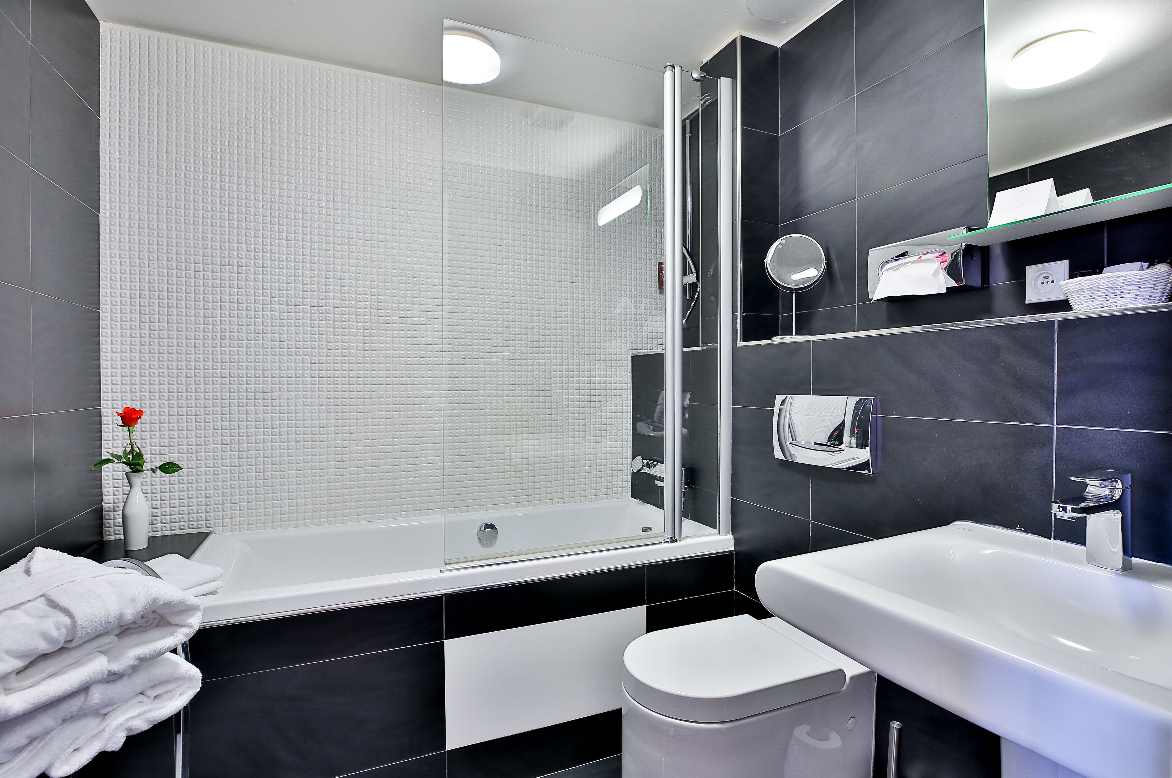 superior double room, balcony | bathroom | designer toiletries, hair dryer, towels, soap