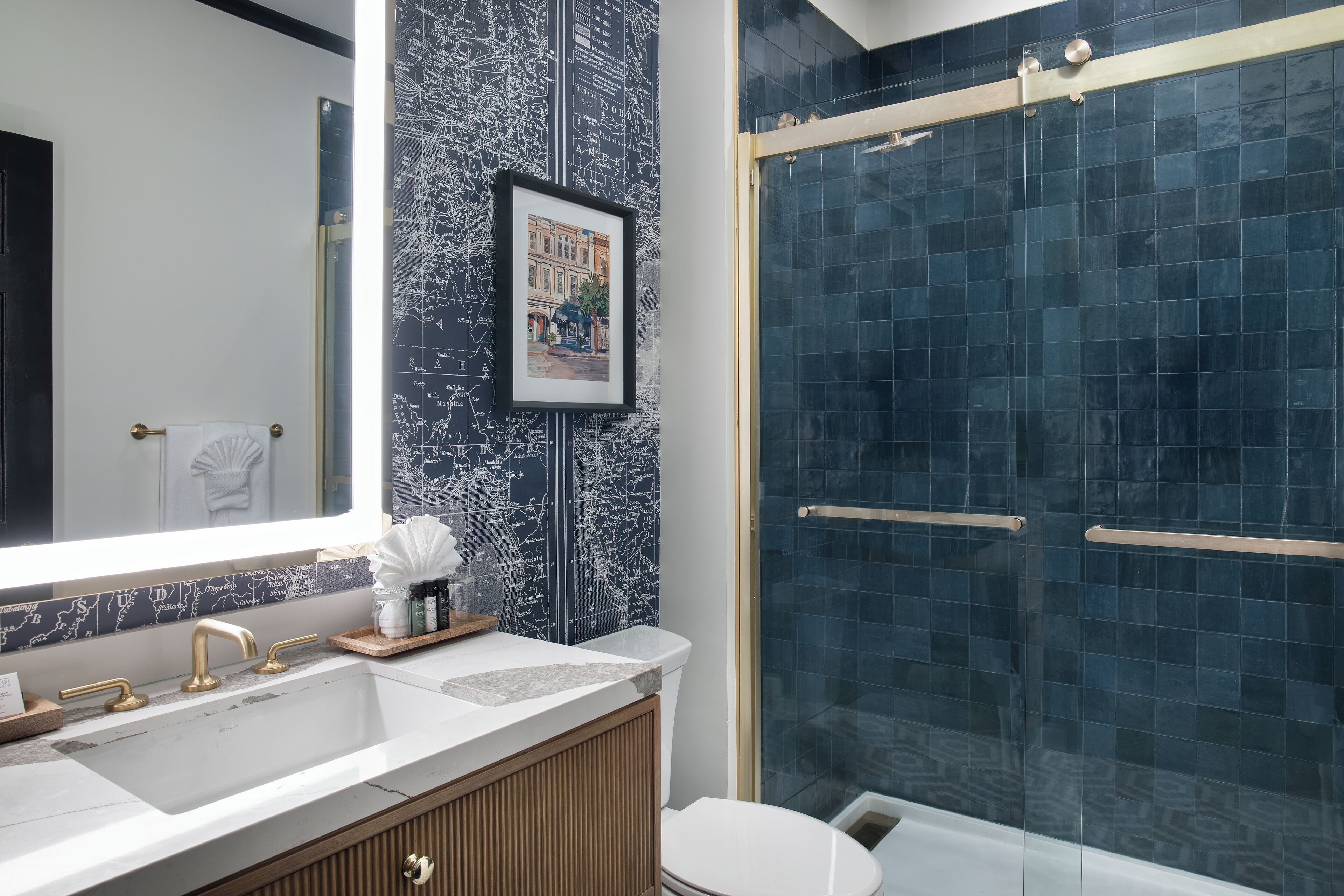 towels, soap, shampoo, toilet paper