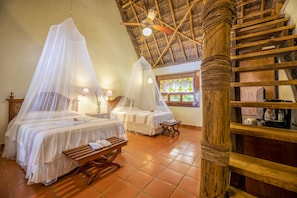 Gartenblick (Royal Mayan Bungalow with Loft) | Hochwertige Bettwaren, Minibar, Zimmersafe, Schreibtisch