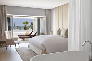 Suite, 1 Katil Raja (King), Terrace, Ocean View (Privilege) | Cadar kapas Mesir, peralatan tempat tidur premium, bar mini 