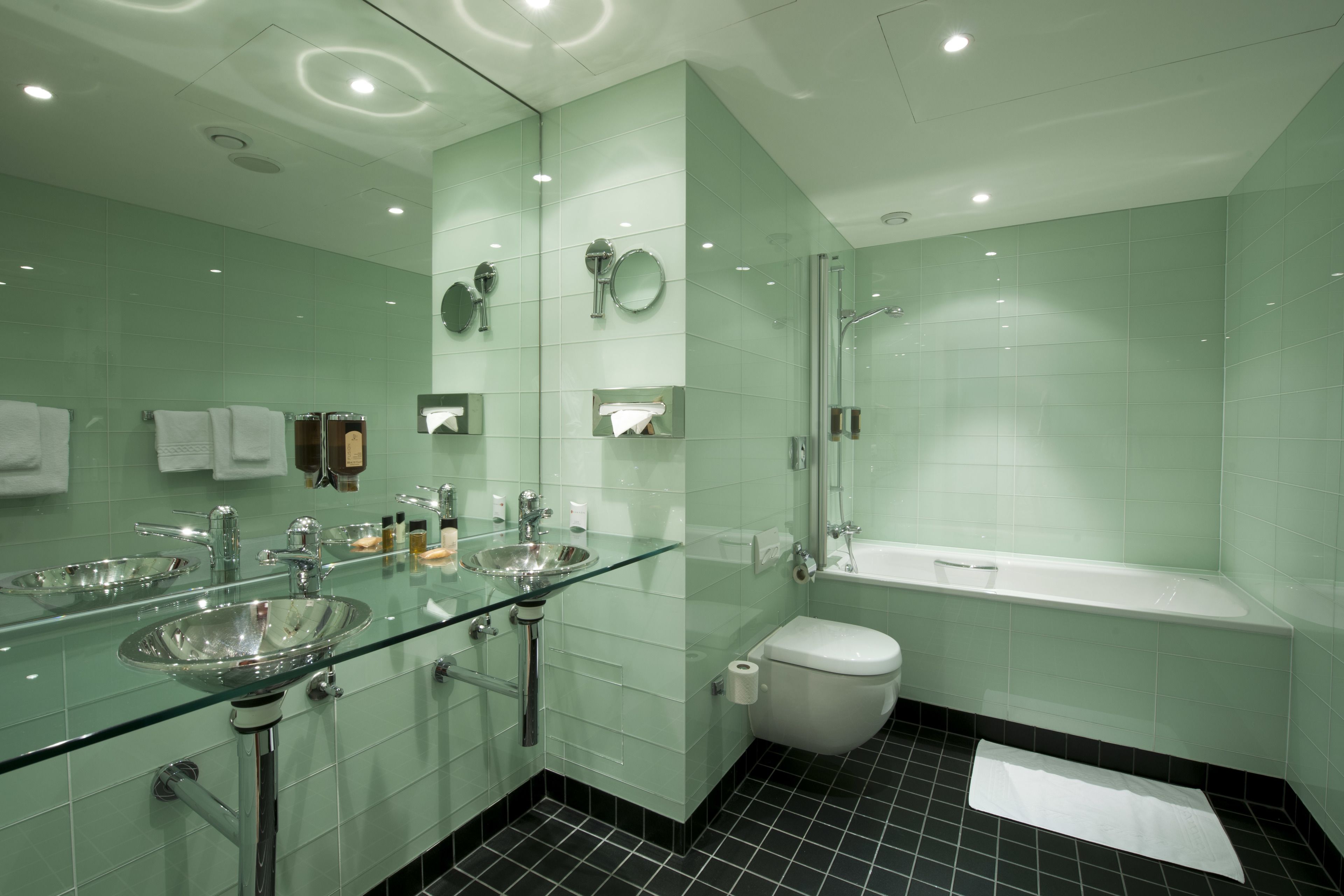 suite, 1 king bed with sofa bed, non smoking (2 rooms) | bathroom | shower, free toiletries, hair dryer, towels