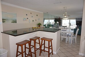 Condo, 2 Bedrooms | Private kitchen | Fridge, microwave, oven, stovetop - Seabreeze Condominiums (Madeira Beach)