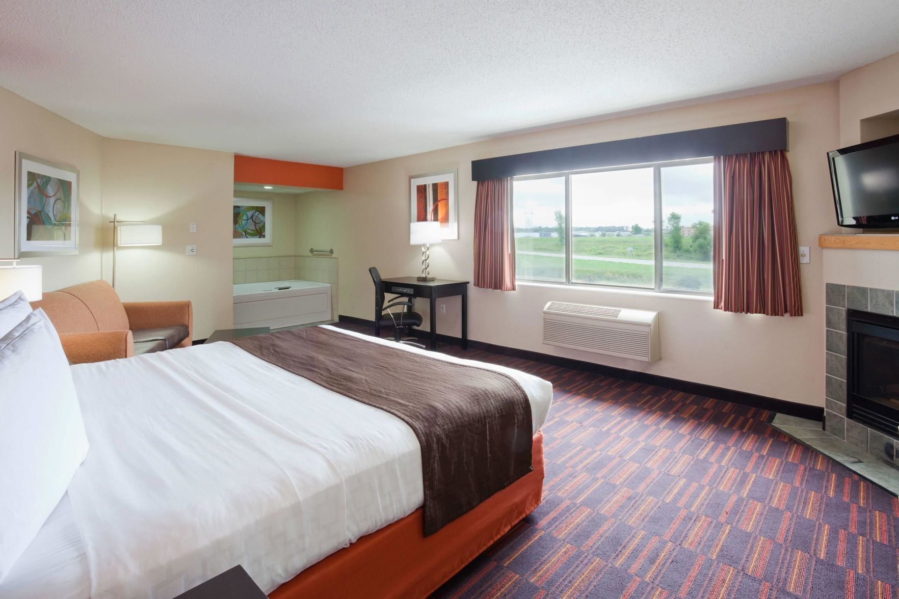 In-room safe, desk, laptop workspace, iron/ironing board