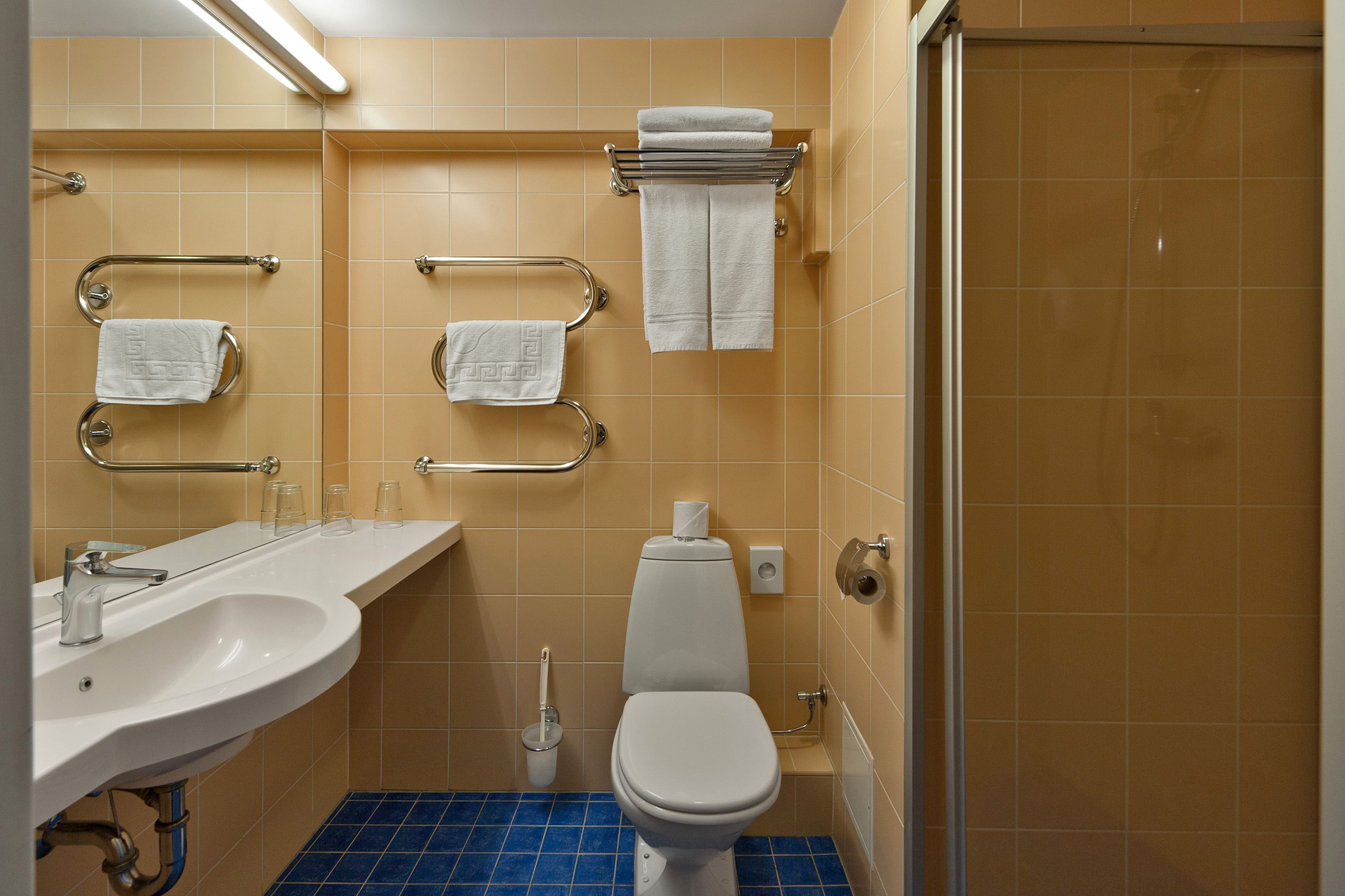 standard double or twin room | bathroom | combined shower/bathtub, free toiletries, hair dryer, towels