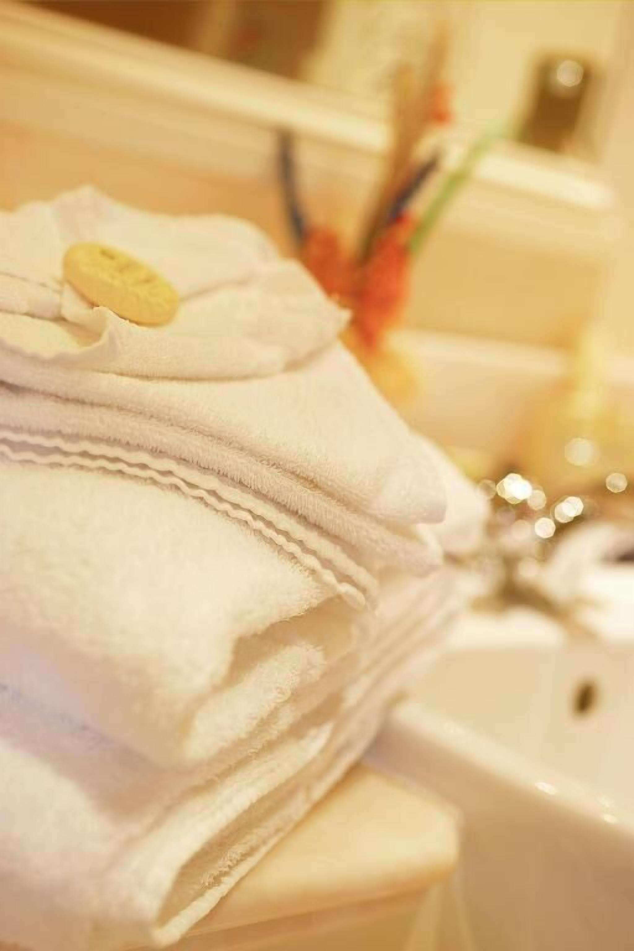 free toiletries, hair dryer, towels, soap