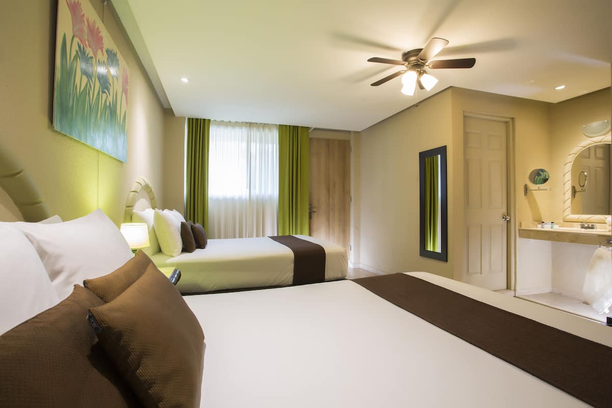 Deluxe Room, 2 Double Beds | Premium bedding, in-room safe, desk, iron/ironing board