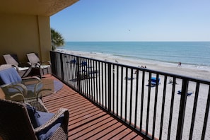 Condo, 3 Bedrooms, Kitchen, Beach View | Terrace/patio - Las Brisas Condominiums (Madeira Beach)
