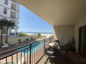 Gulf View Condo 204 | Vista del balcón