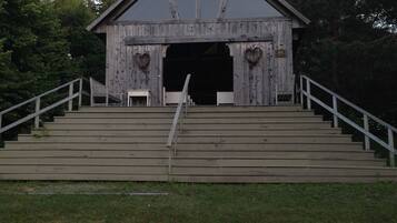 Outdoor wedding area