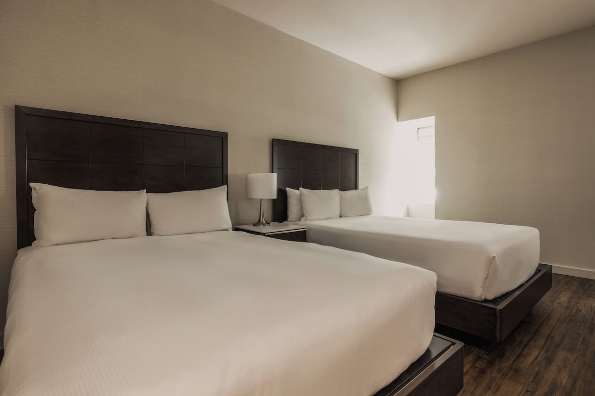 Standard Room, 2 Double Beds | Premium bedding, in-room safe, desk, laptop workspace