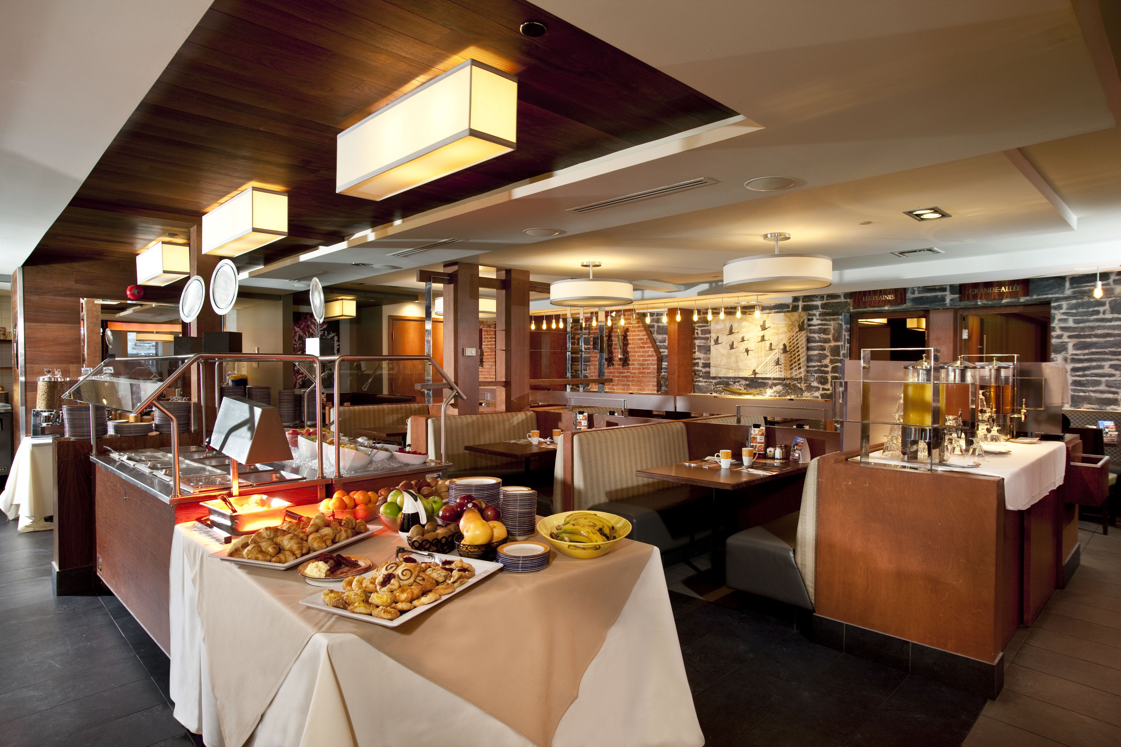 daily buffet breakfast (cad 26.00 per person)