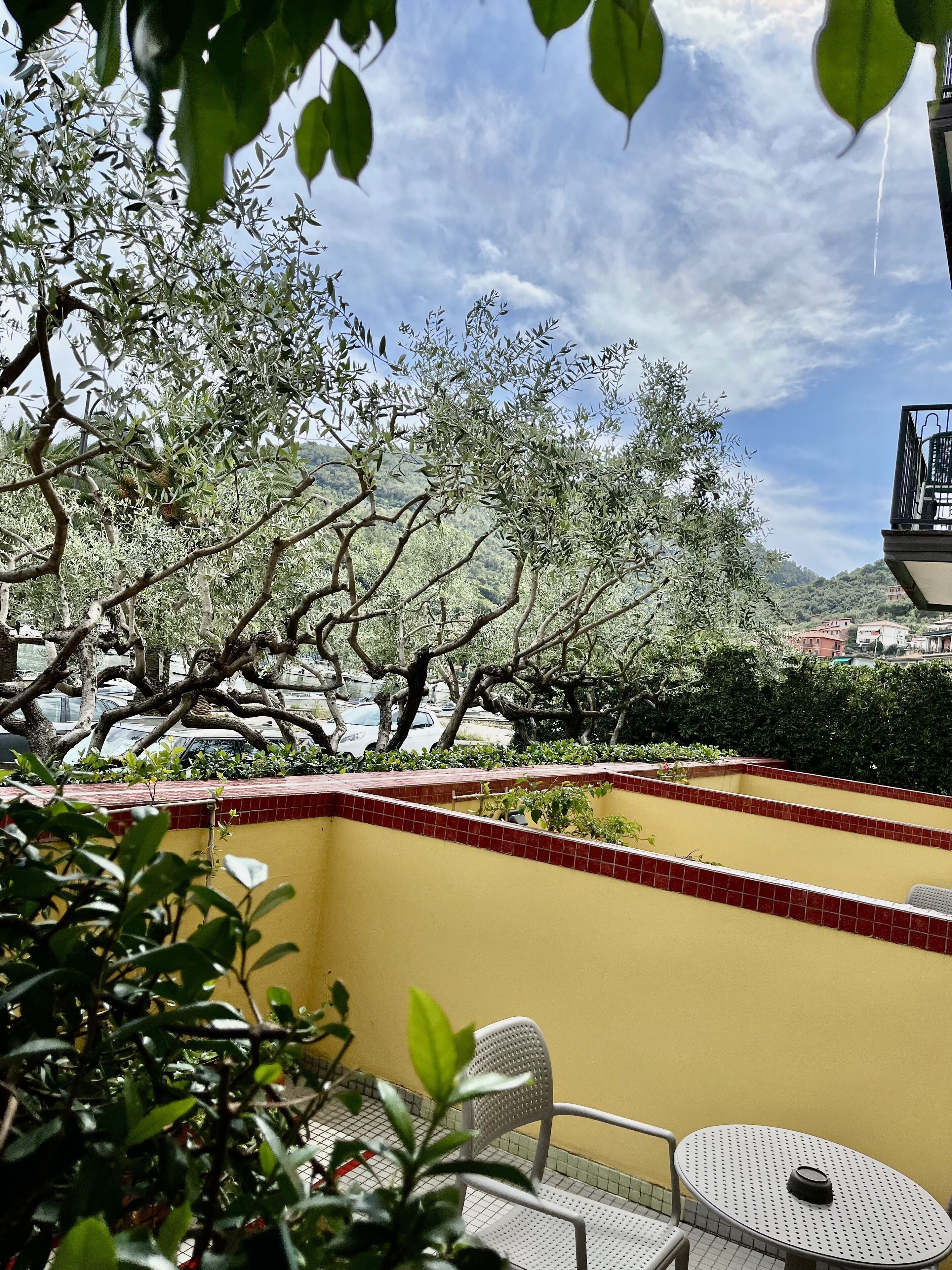 double room, partial sea view | view from room