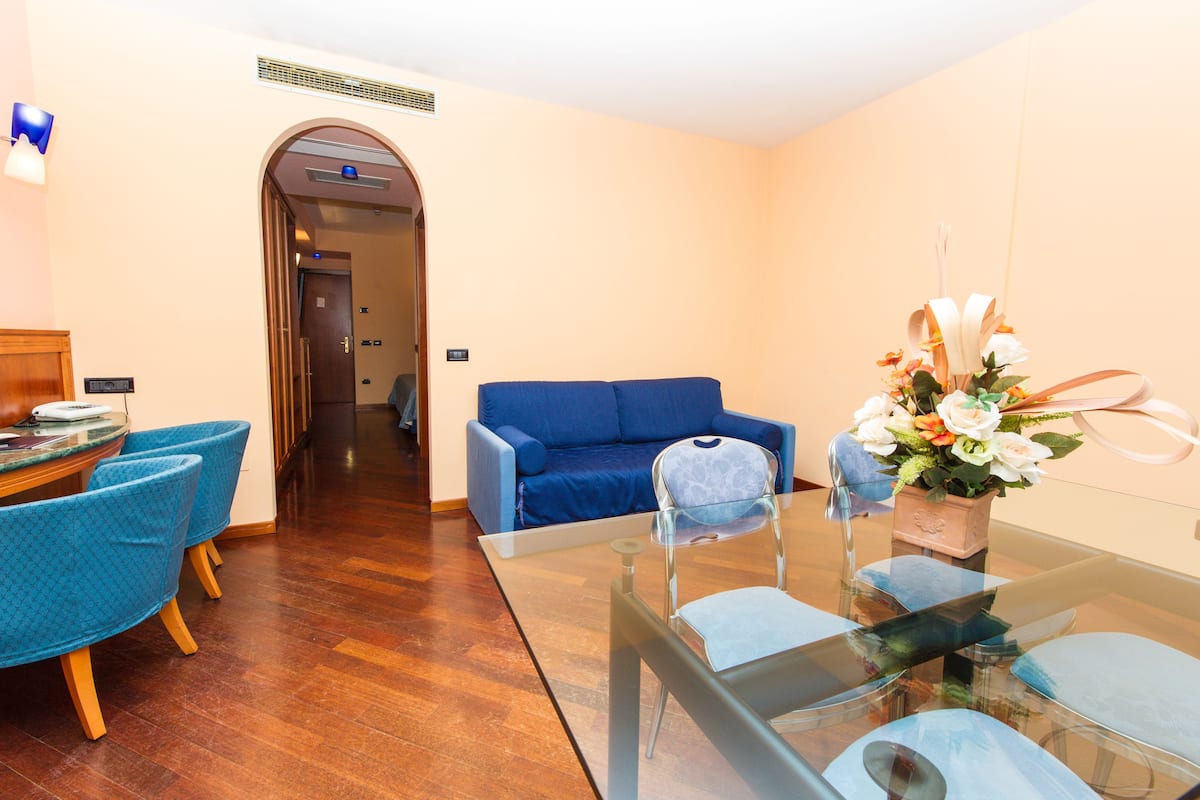 1 chambre, couette en duvet d'oie, minibar