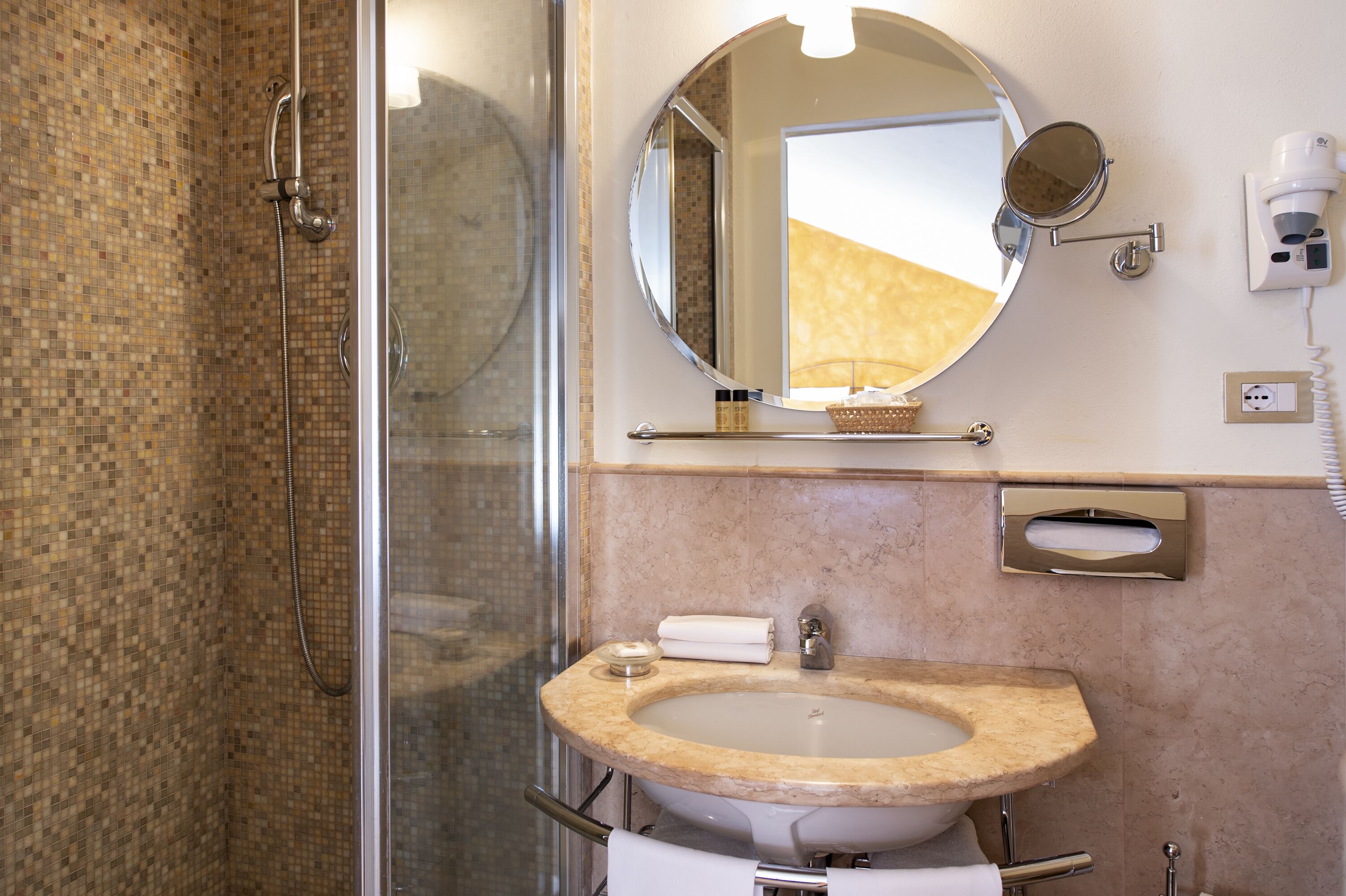 superior room | bathroom | rainfall showerhead, free toiletries, hair dryer, bidet