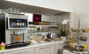 Daily buffet breakfast (EUR 14 per person)