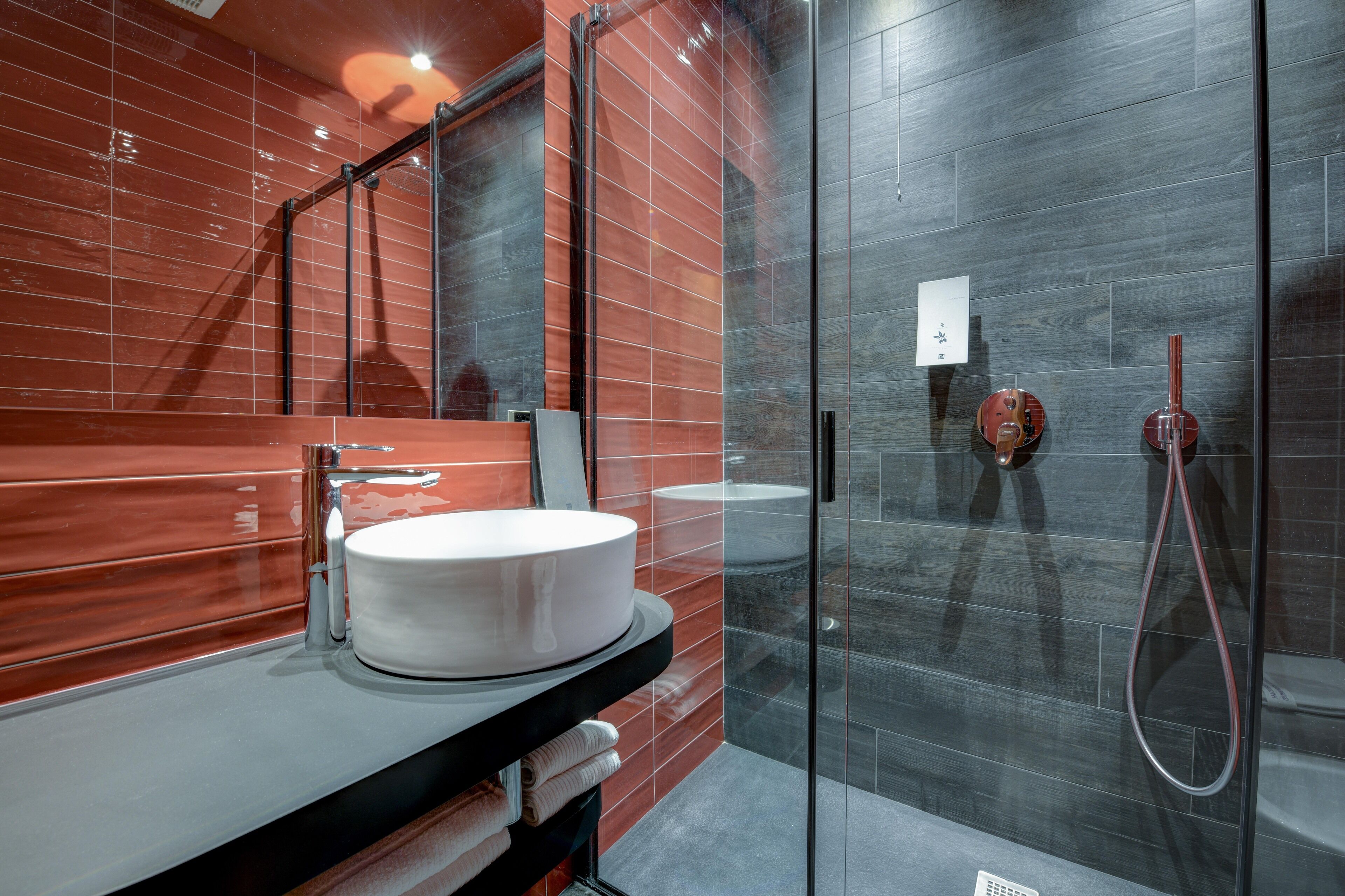 premium double or twin room | bathroom | shower, rainfall showerhead, free toiletries, hair dryer