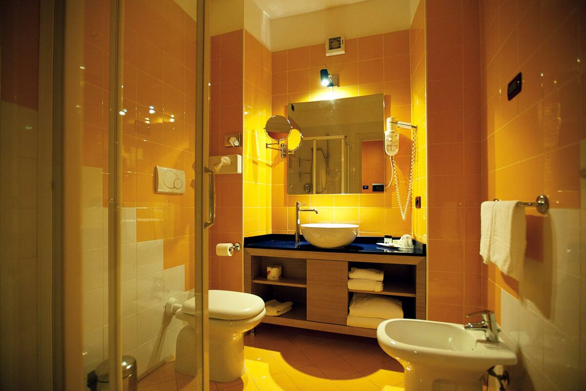 classic room, 2 single beds | bathroom | shower, free toiletries, hair dryer, bidet