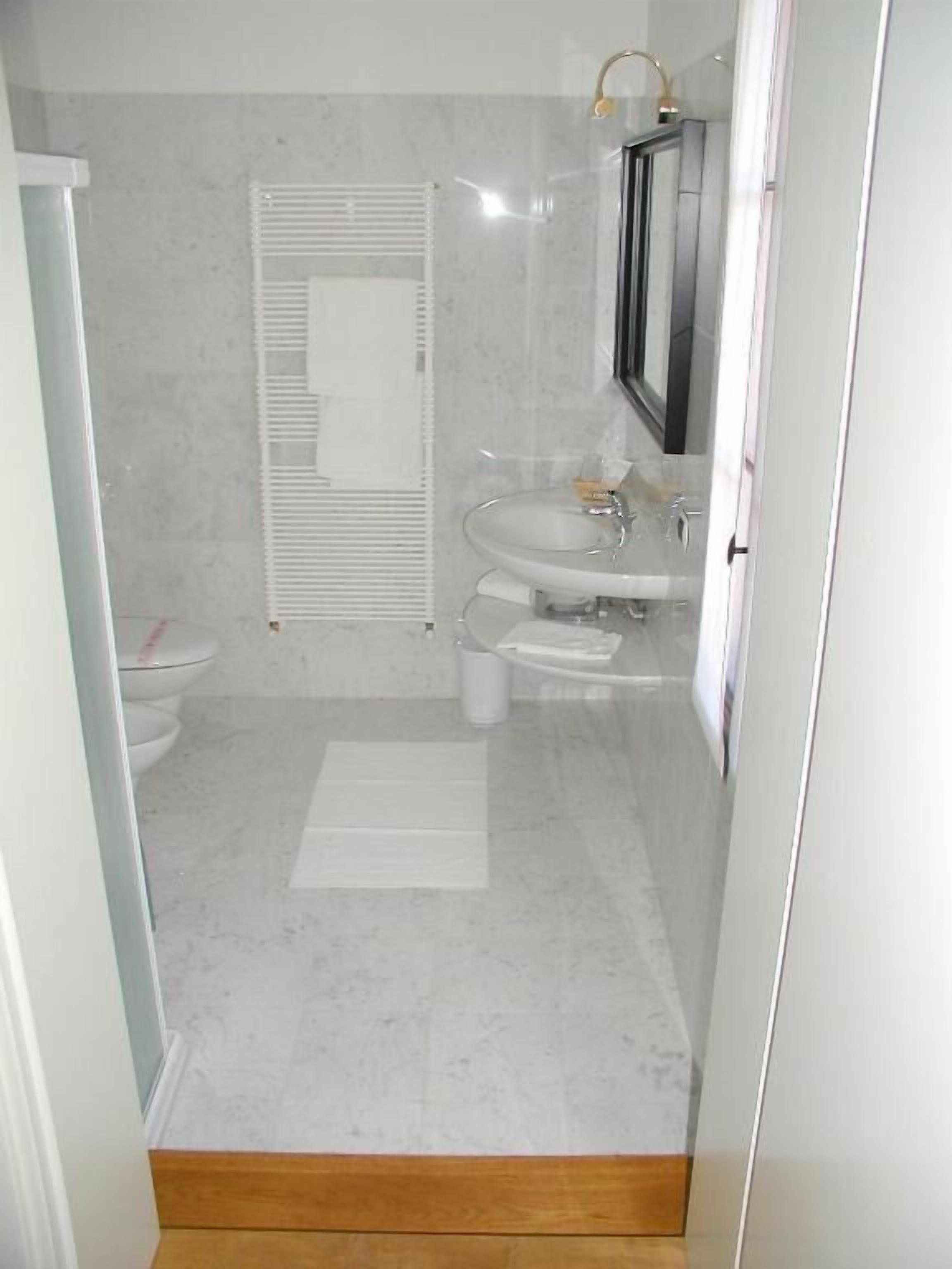 free toiletries, hair dryer, bidet, towels