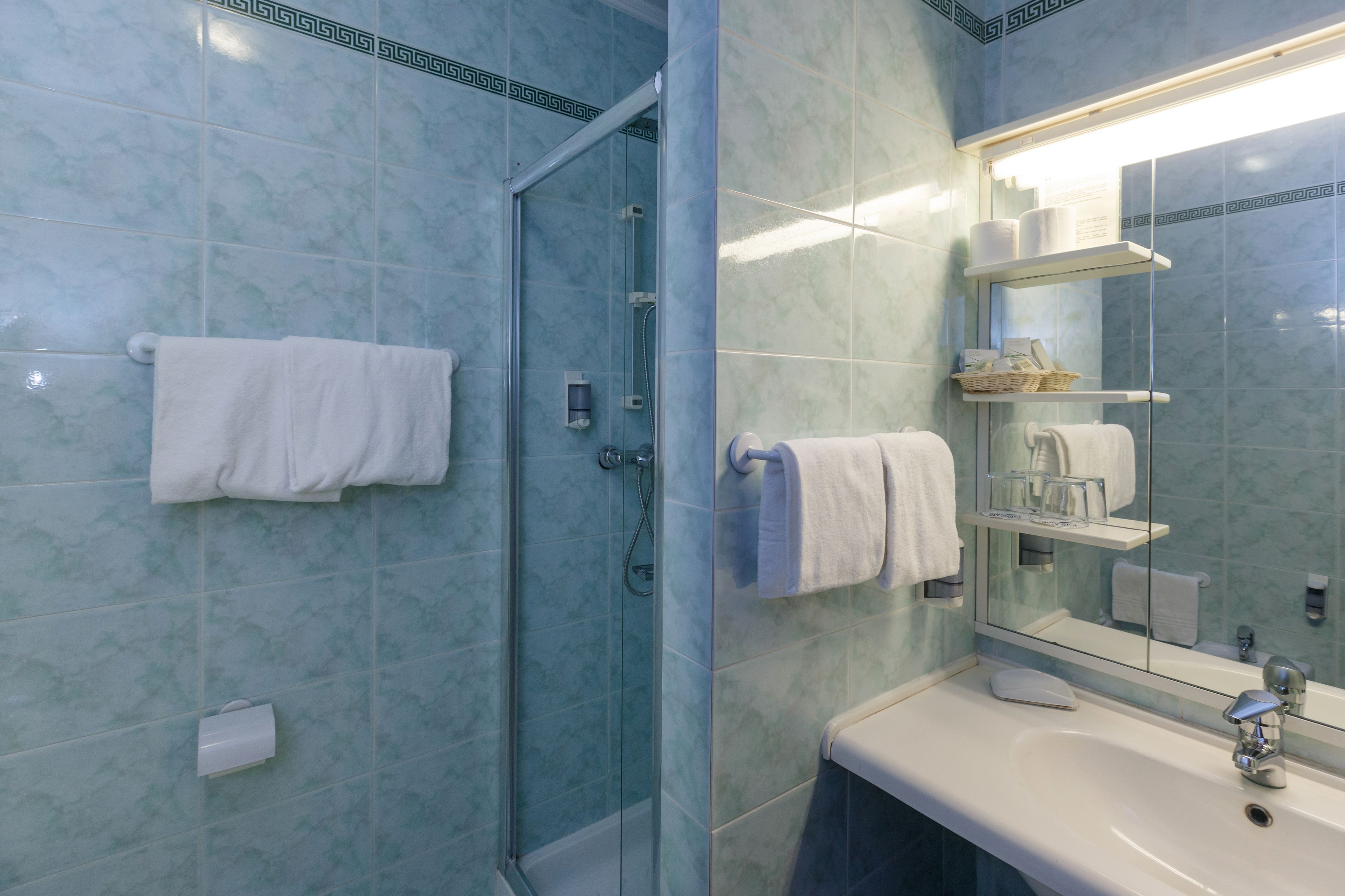 free toiletries, hair dryer, bidet, towels