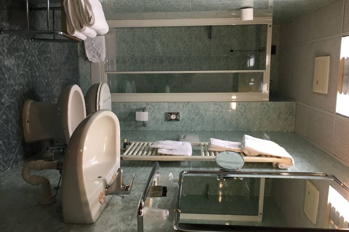 triple room | bathroom | shower, free toiletries, hair dryer, slippers