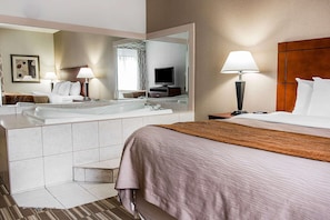 Desk, laptop workspace, blackout curtains, iron/ironing board