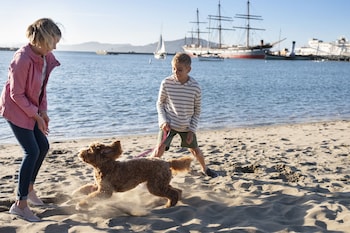 View of beach at Argonaut Hotel