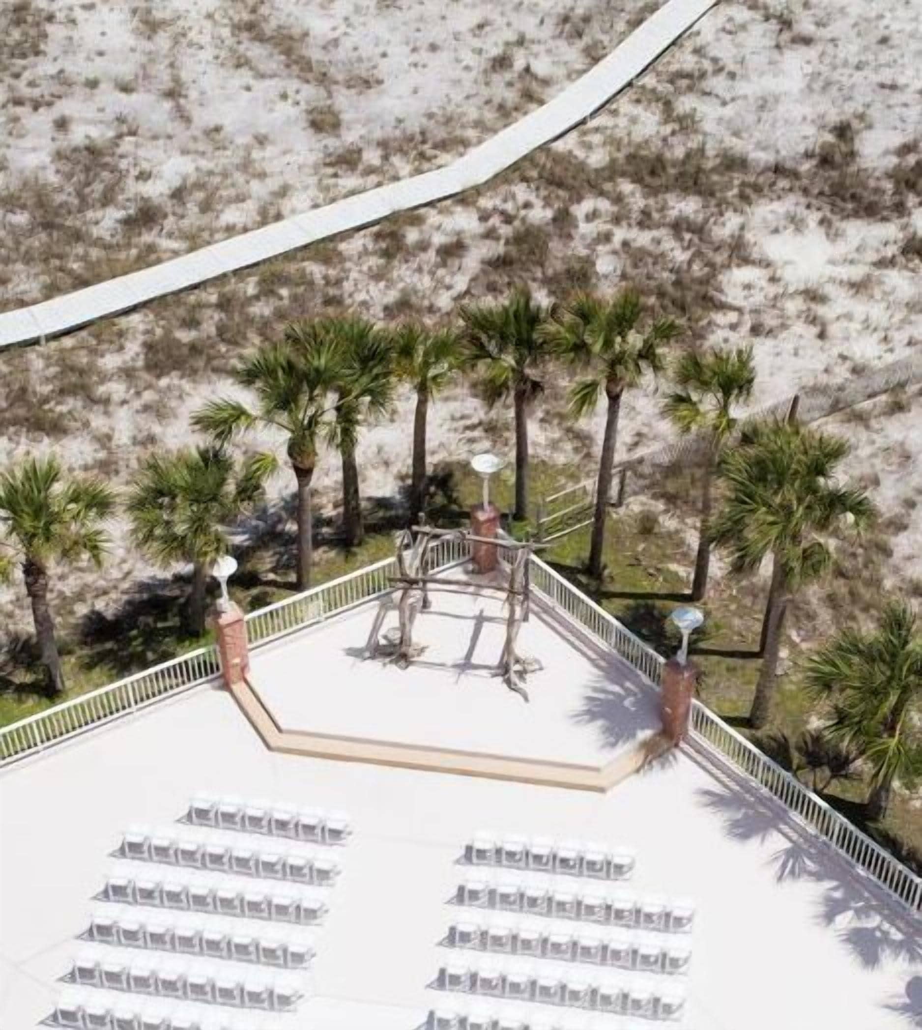 outdoor wedding area