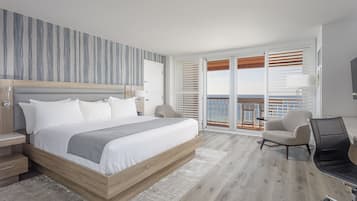 Gulf View King Bed | Premium bedding, in-room safe, desk, laptop workspace