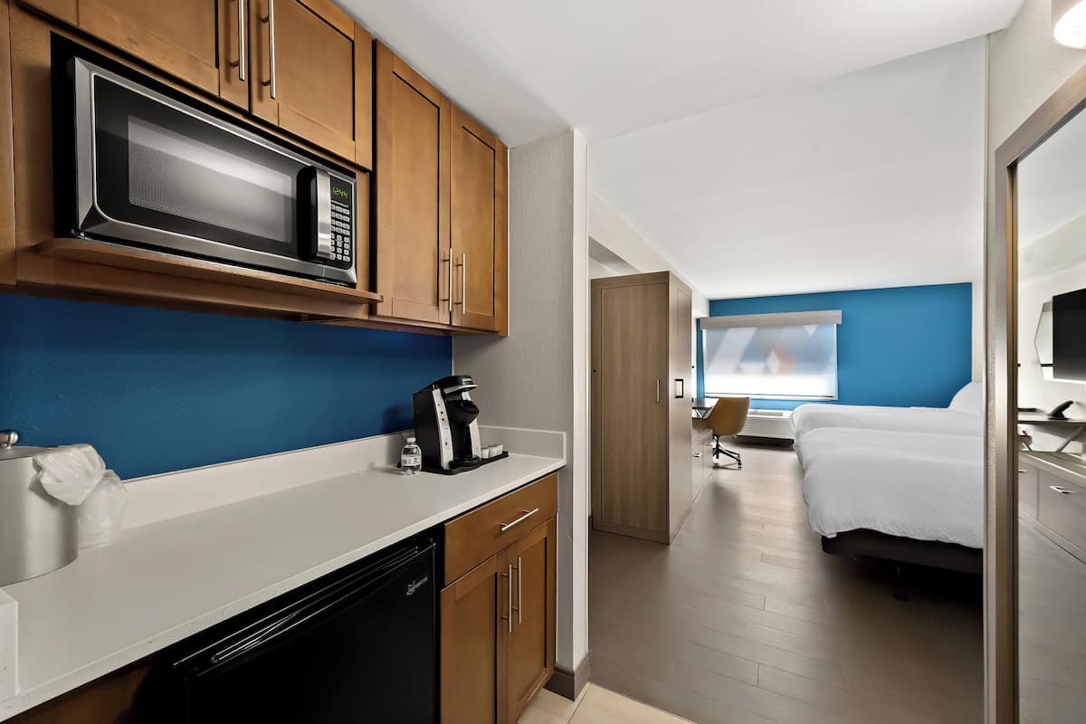 Standard Room, 2 Queen Beds | 1 bedroom, in-room safe, desk, iron/ironing board