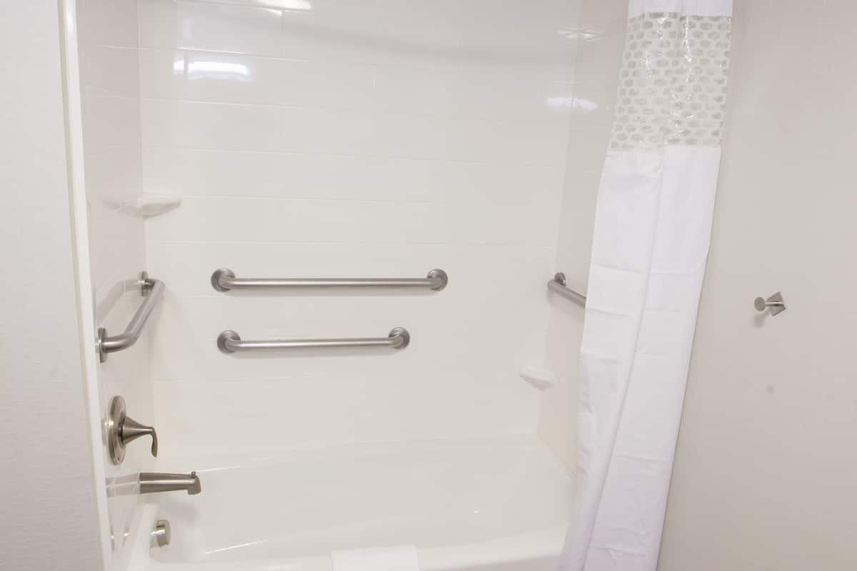 free toiletries, hair dryer, towels