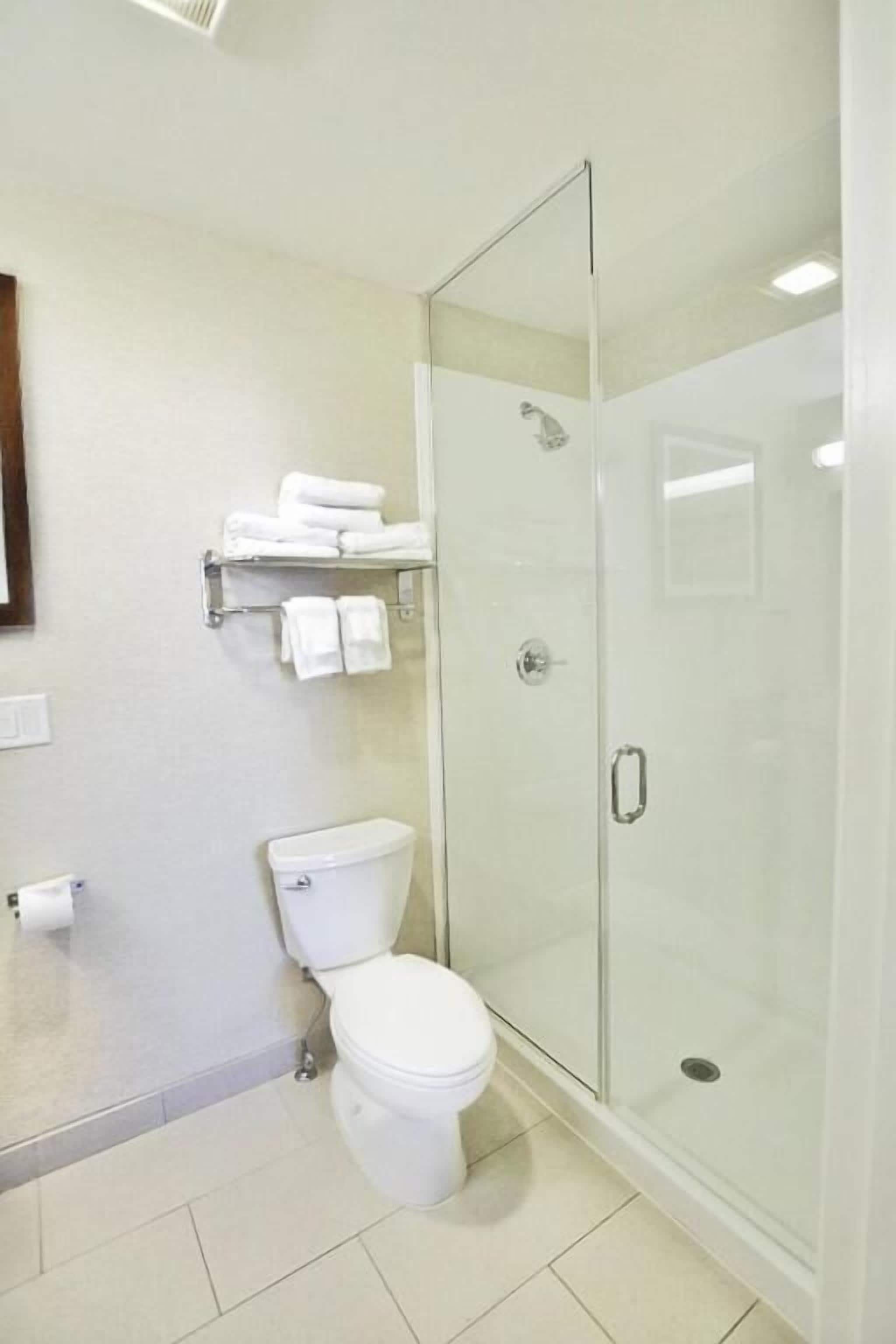 free toiletries, hair dryer, towels