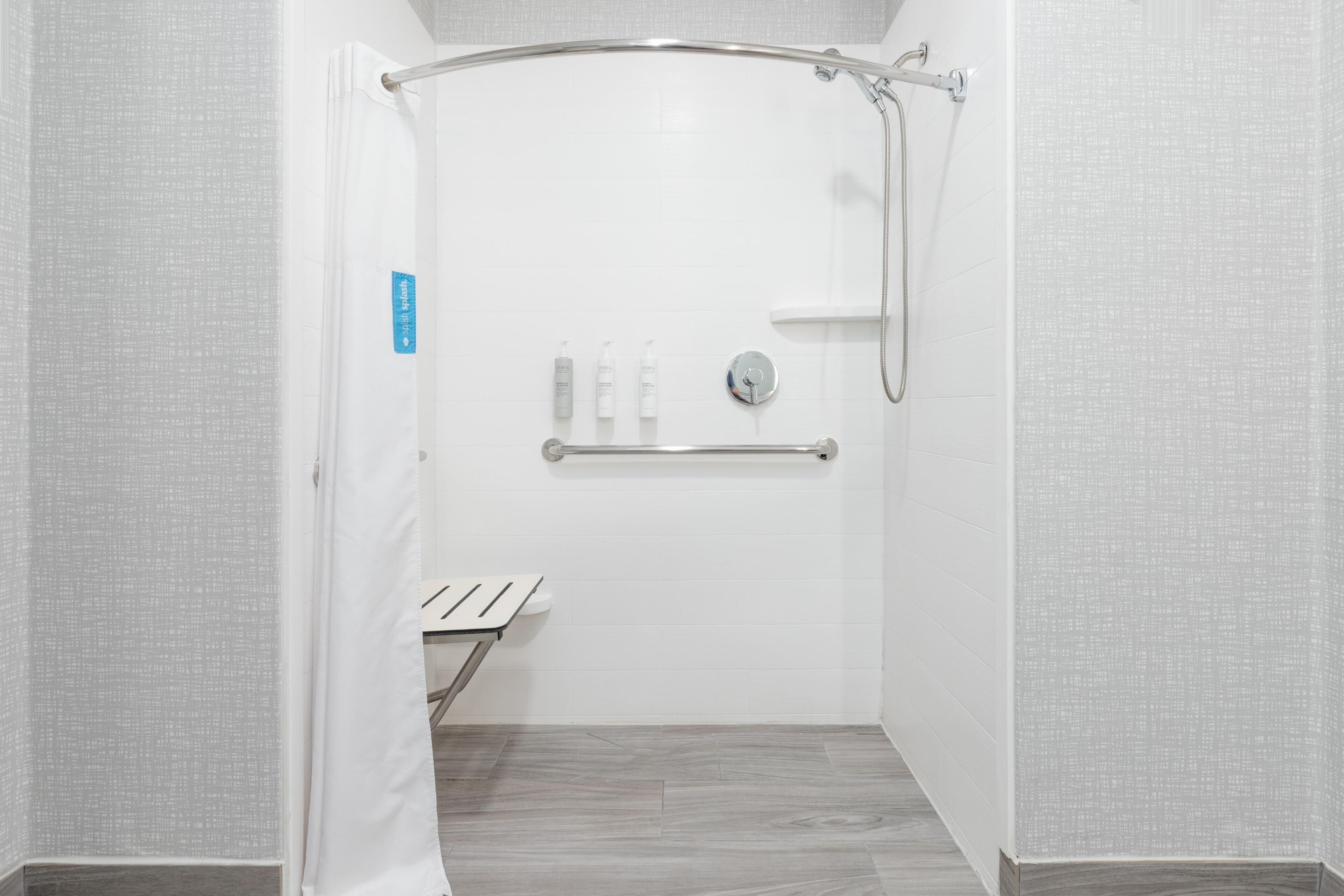 Room, 1 King Bed, Accessible | Bathroom shower