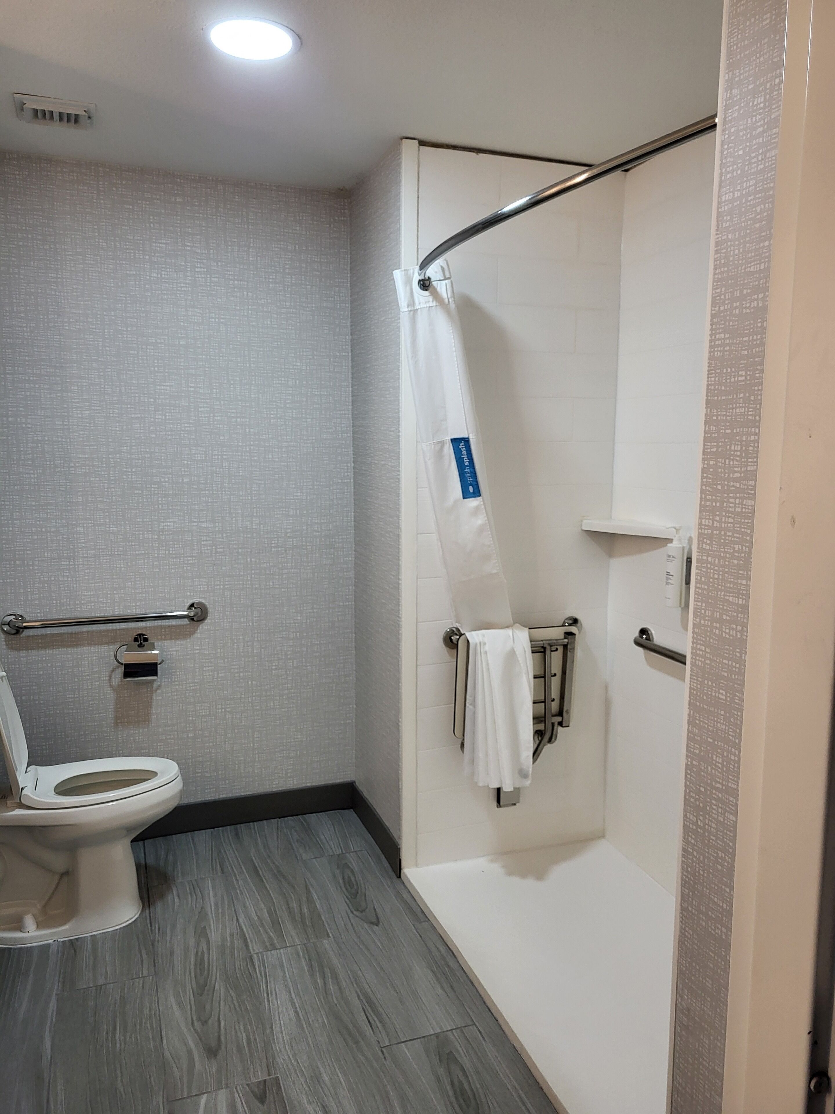 free toiletries, hair dryer, towels