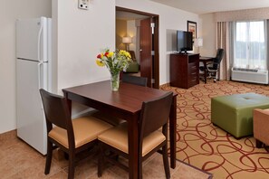 Suite, 1 King Bed, Non Smoking | Private kitchen | Fridge, coffee/tea maker