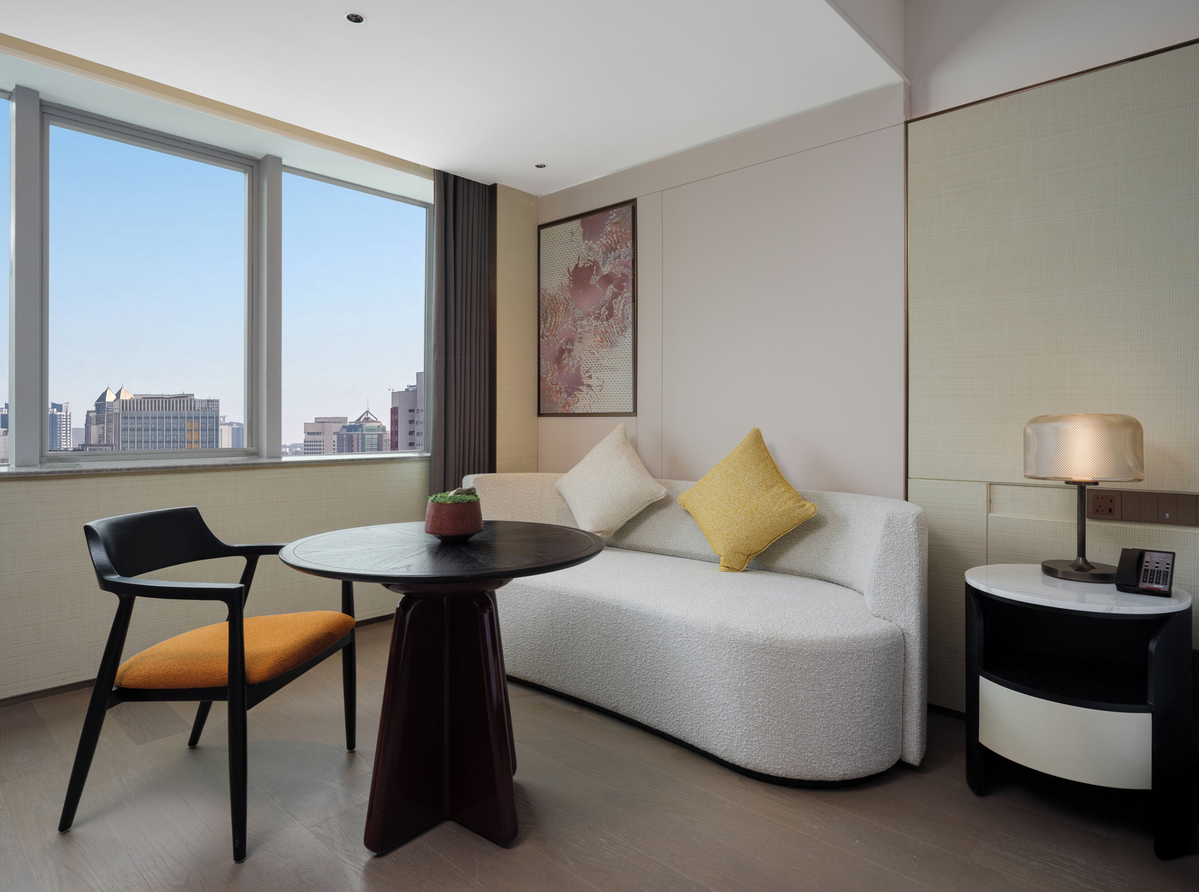 Premium Suite, 1 King Bed | Living area | TV