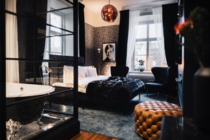 Junior-Suite, 1 King-Bett, Nichtraucher | Bettwäsche aus ägyptischer Baumwolle, hochwertige Bettwaren