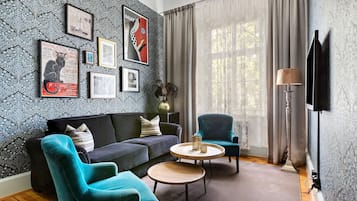 Habitació executiva, 1 llit de matrimoni gran, no fumadors (with Sofabed) | 1 dormitori, llençols de cotó egipci i roba de llit d'alta qualitat