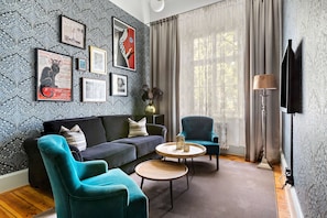 Executive-Zimmer, 1 King-Bett, Nichtraucher (with Sofabed) | Bettwäsche aus ägyptischer Baumwolle, hochwertige Bettwaren