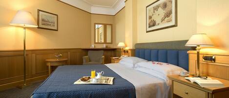 Down duvets, minibar, in-room safe, desk