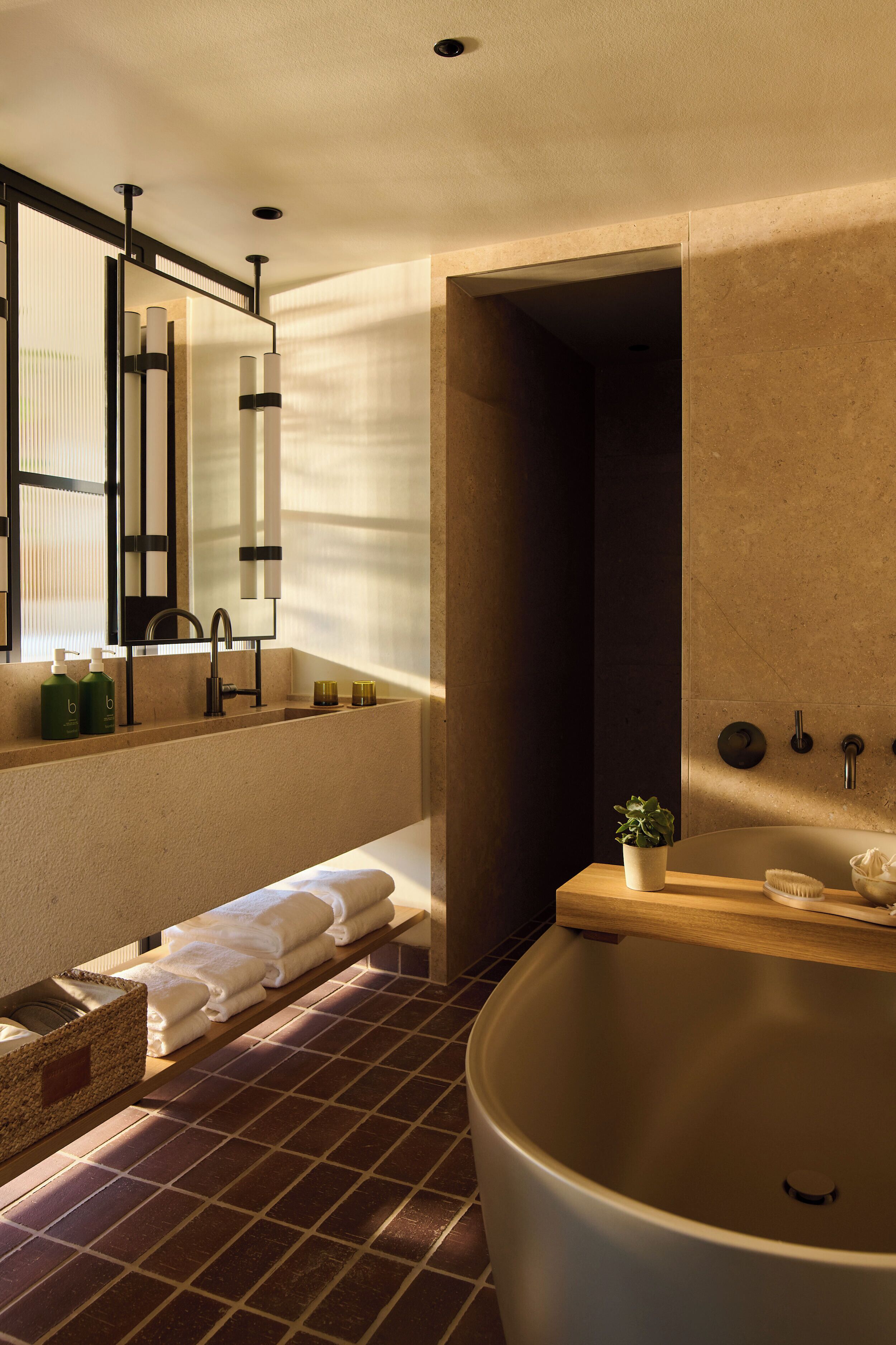 eco-friendly toiletries, hair dryer, bathrobes, slippers