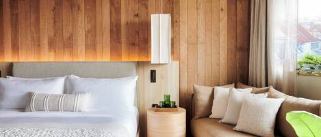 Premium bedding, minibar, in-room safe, desk