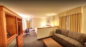 Suite, 1 King Bed, Non Smoking | Desk, blackout drapes, iron/ironing board, free cribs/infant beds