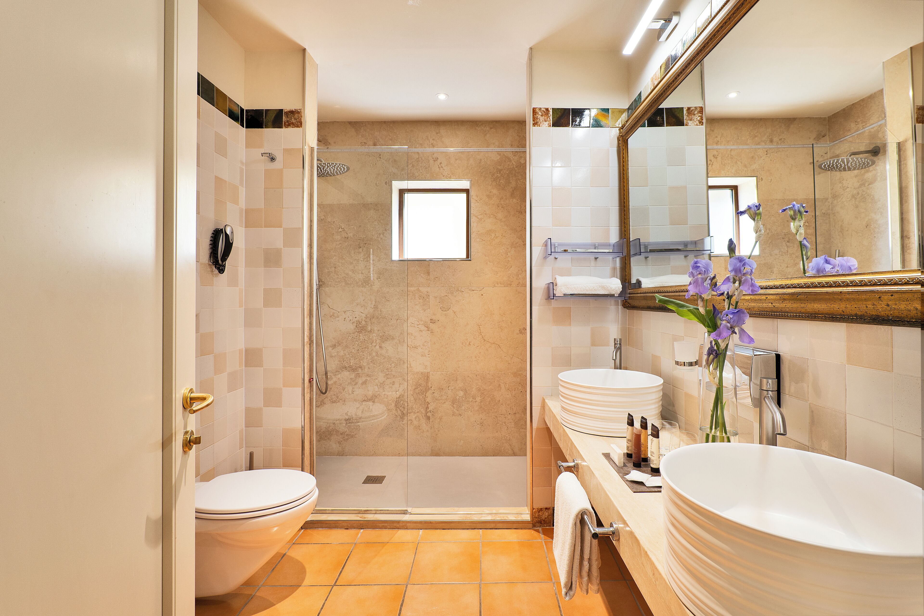 superior double room | bathroom | designer toiletries, hair dryer, bathrobes, bidet