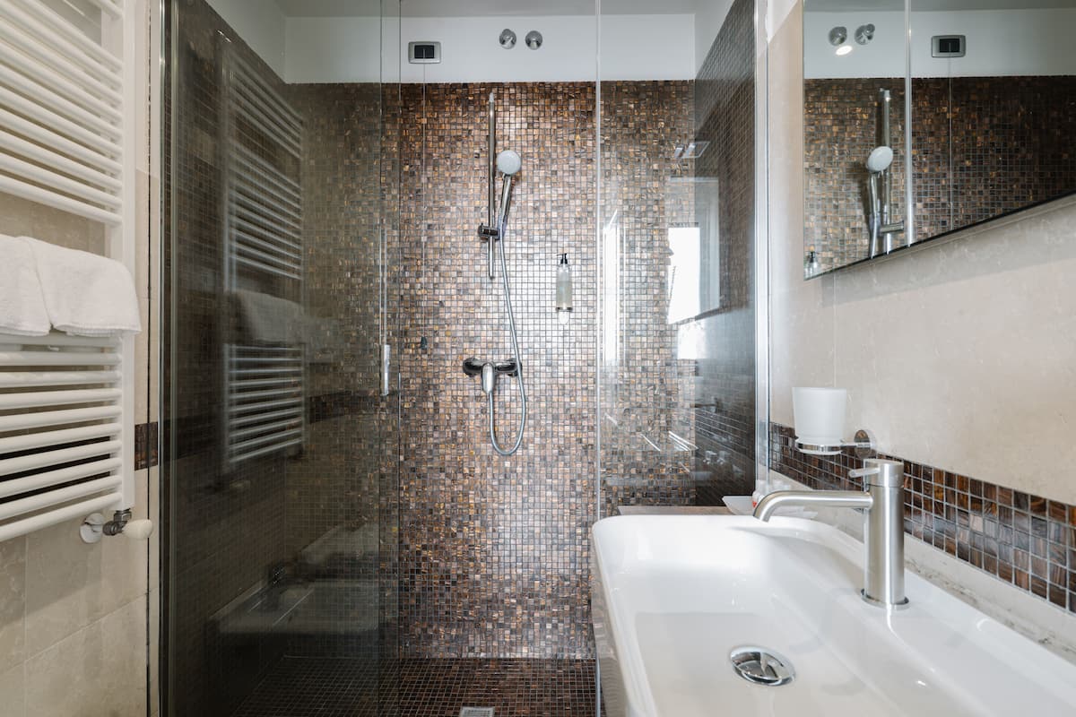 exclusive suite, terrace | bathroom | shower, rainfall showerhead, free toiletries, hair dryer