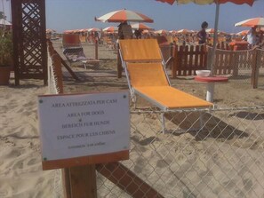 Private beach, beach towels