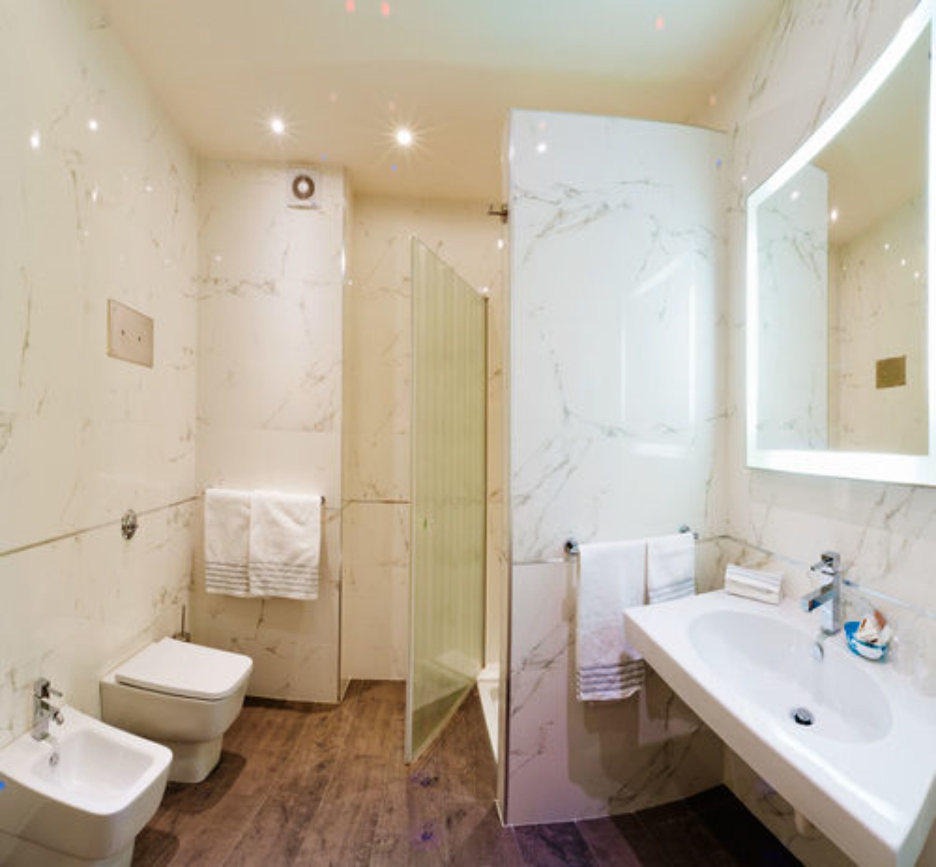 shower, free toiletries, hair dryer, slippers