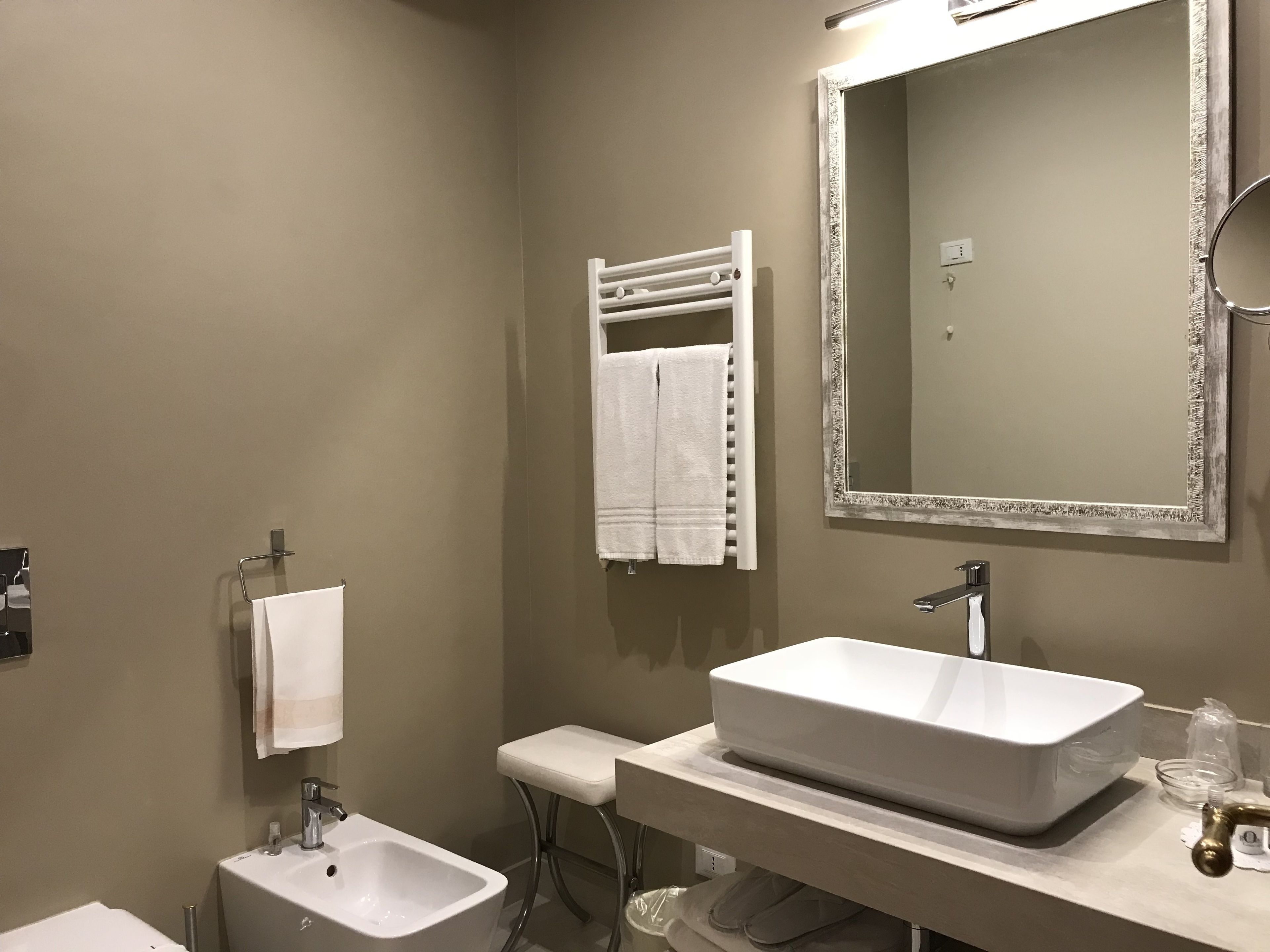 shower, hair dryer, slippers, bidet