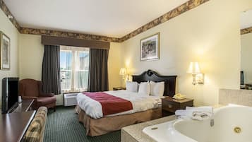 Suite, 1 King Bed, Non Smoking, Jetted Tub | Desk, iron/ironing board, free WiFi, bed sheets